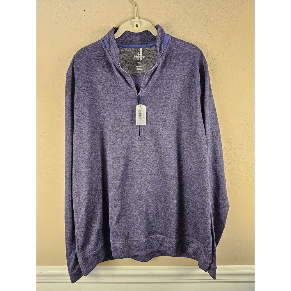 NWT Johnnie O Mens Jam Purple 1/4 Zip Pullover Sweater XL